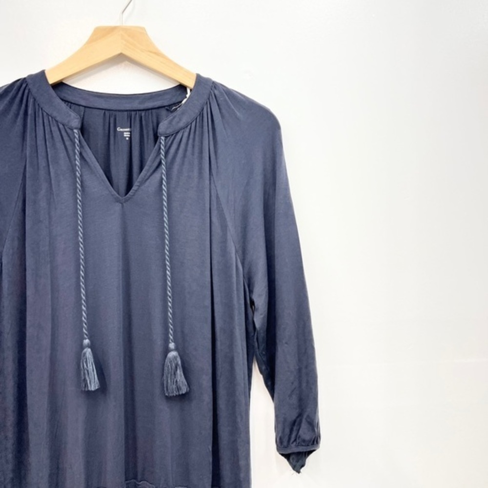 Garnet Hill Poet Knit Dress Navy size M NWT